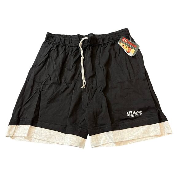 NEW Deadstock Vintage‎ Hanes Collection Mens Shorts Size XL Black Gray NOS - Picture 1 of 7